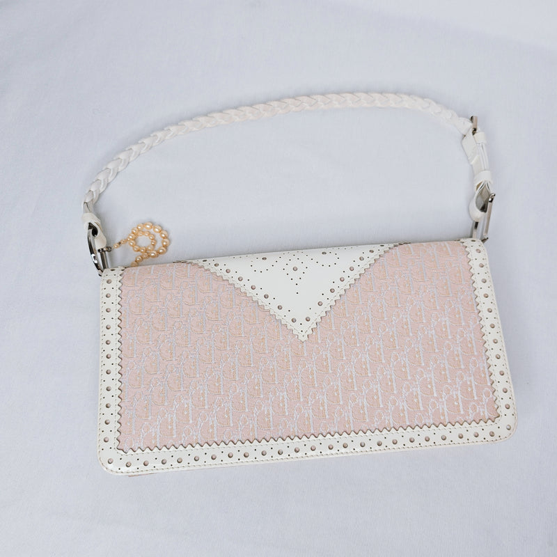 Christian Dior Extremely Rare Pink Trotter Shoulder Bag