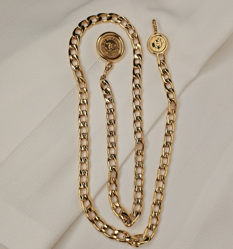 CHANEL Chain Belt Gold 40"