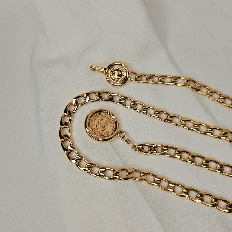 CHANEL Chain Belt Gold 40"