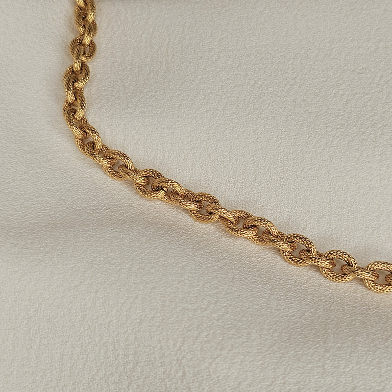 CHANEL Rare Gripoix Coco Mark 96A Gold Chain Necklace Black