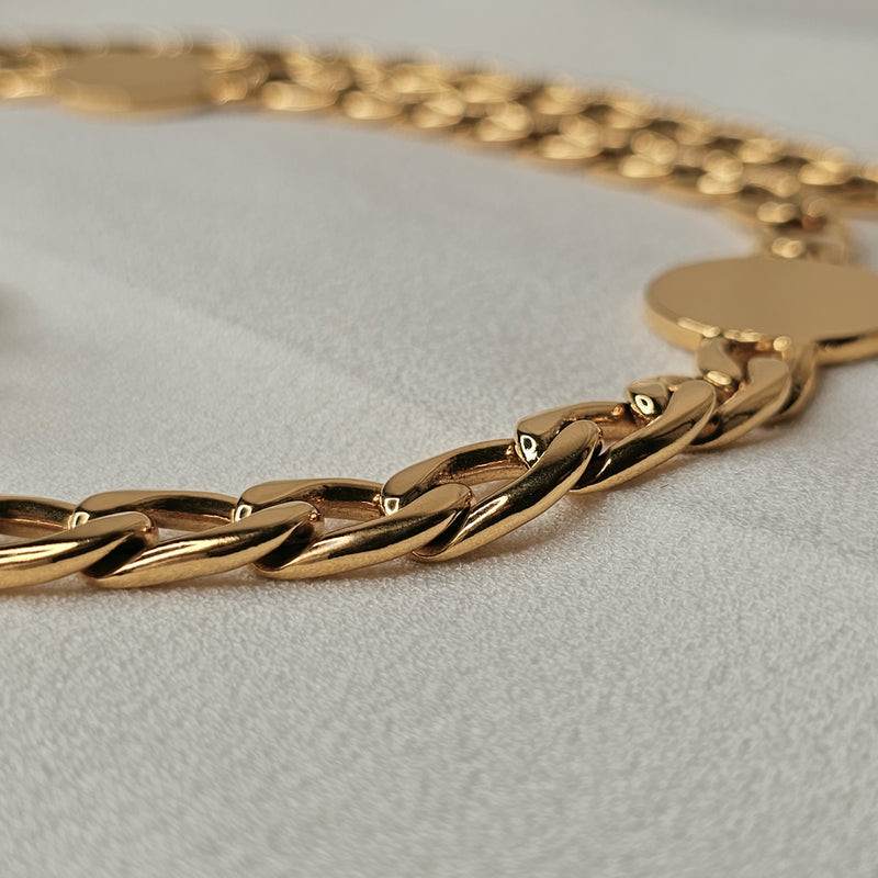 CHANEL Rare Chain Belt Red Gold