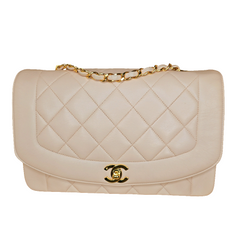 CHANEL Diana Medium Quilted Lambskin Light Pink Cherry Blossom Gold Hardware, 1994