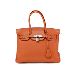 Hermès Orange Togo Birkin 30 Silver Hardware, 2005