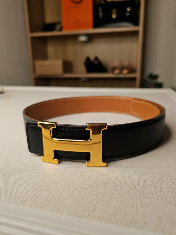 Reversible Hermès belt 65cm