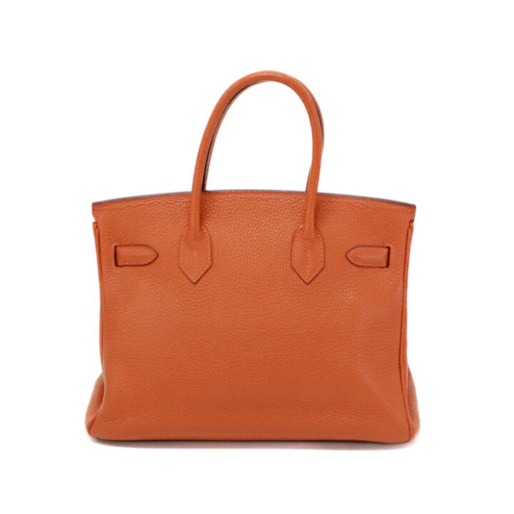 Hermès Orange Togo Birkin 30 Silver Hardware, 2005