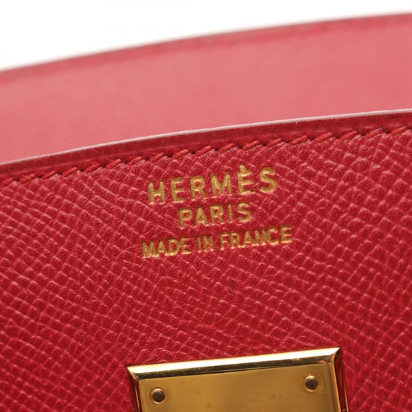 Hermès Red Vermillon Courchevel Birkin 30 Gold Hardware, 1996