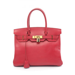 Hermès Red Vermillon Courchevel Birkin 30 Gold Hardware, 1996