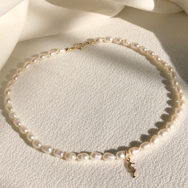 Seahorse Pearl Necklace
