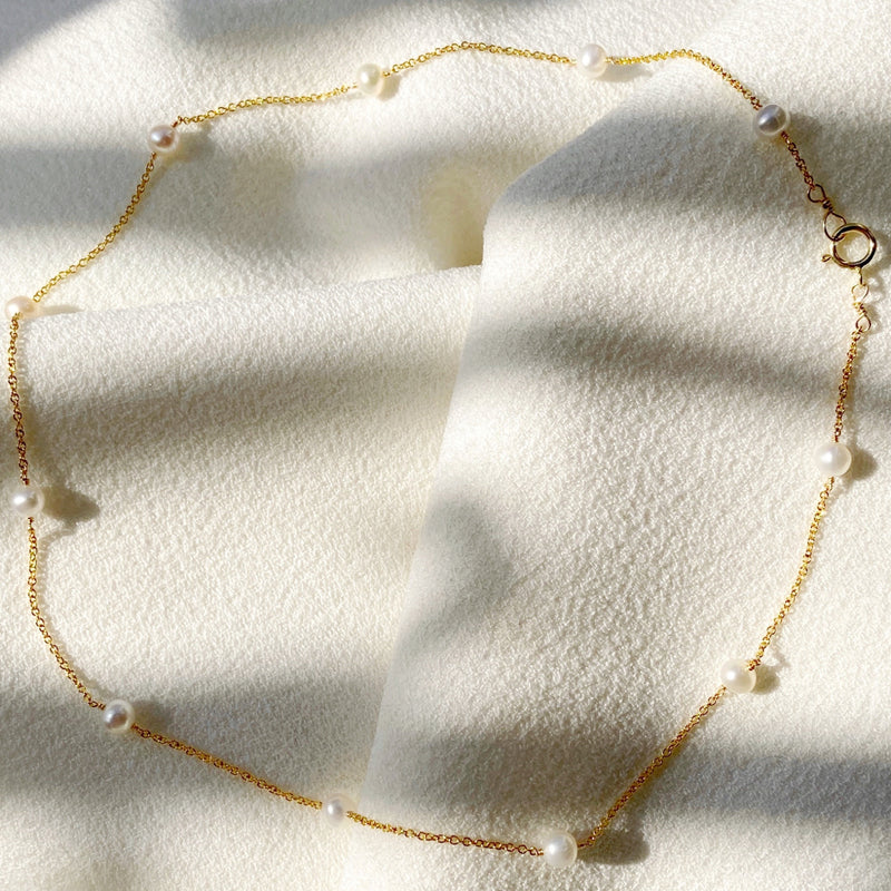 Pearl Necklace with Lobster Claw Clasp (new size added) – MEI WEI