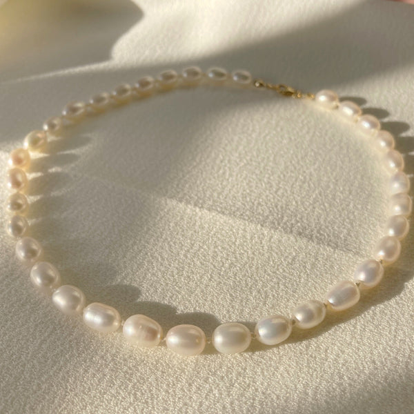 Pearl Necklace with Lobster Claw Clasp (new size added)