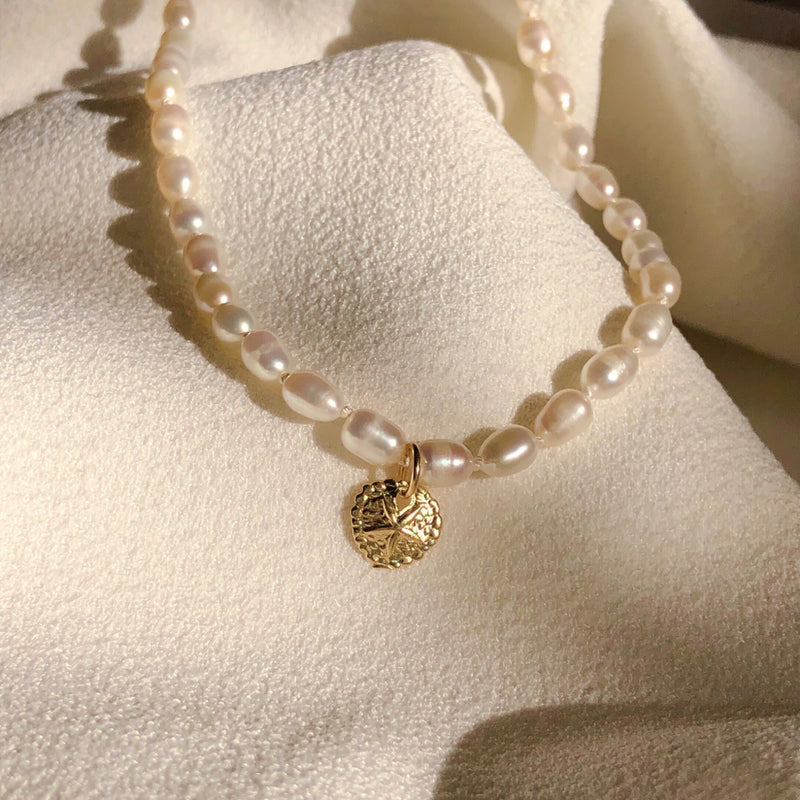 Sand Dollar Pearl Necklace